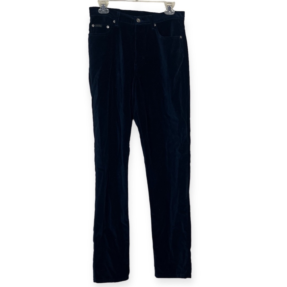 CALVIN KLEIN JEANS CK Navy Velvet Pocket Skinny Jeans 8 Medium Soft Vintage Y2K